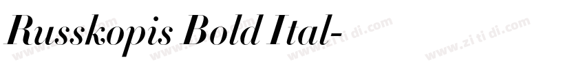 Russkopis Bold Ital字体转换